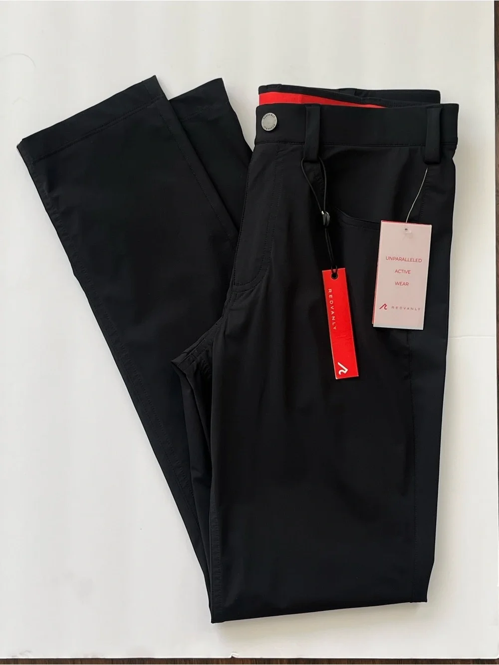 Redvanly Kent Pull On golf Pants NEW small Mens Black Performance Golf Stretch